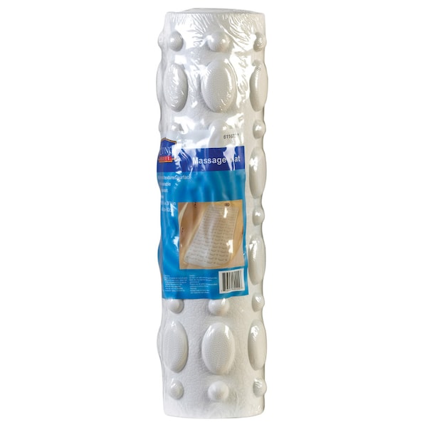 Living Accents 36 in. L X 15-3/4 in. W White Vinyl Massage Bath Mat Latex Free MB3207 - main